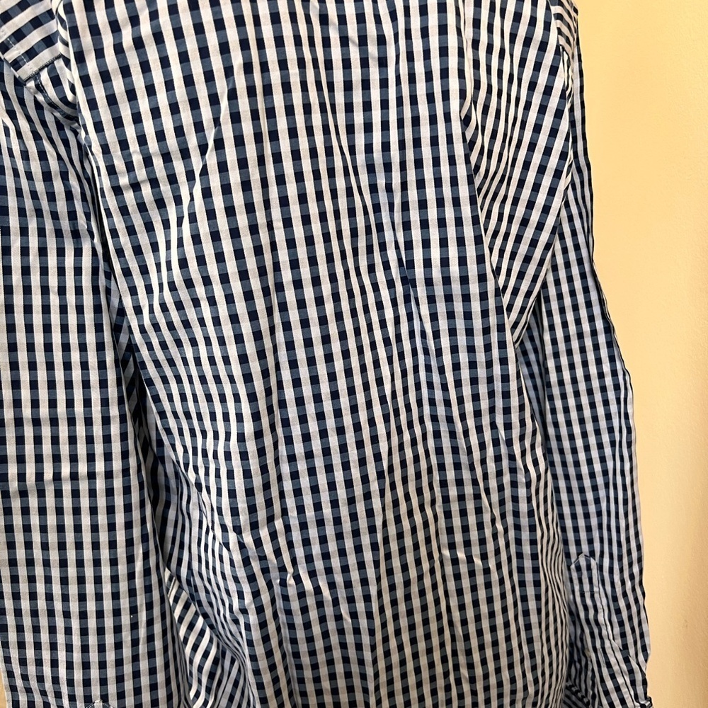 Johnston & Murphy Men's Blue Checkered Shirt - Picture 3 of 6